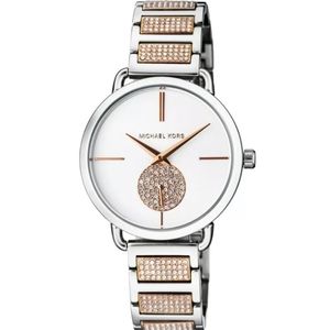 Michael kors Rose Gold & Silver pave watch